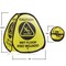 Dryser 16" Pop-up Caution Wet Floor Signs, Yellow 4-Sided English/Spanish Warnings